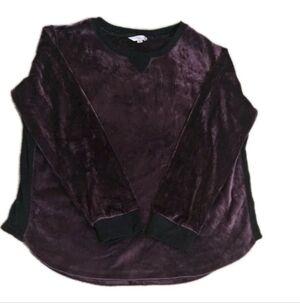Secret Treasures XL/XG (16-18) Velour Velvet Plush Purple Pullover Loungewear To